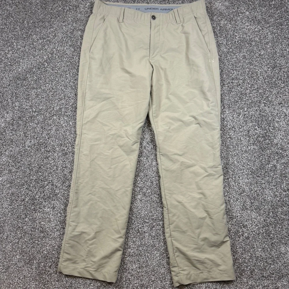 Under Armour Matchplay Mens Beige Golf‎ Pants 36x30 Performance Lightweight